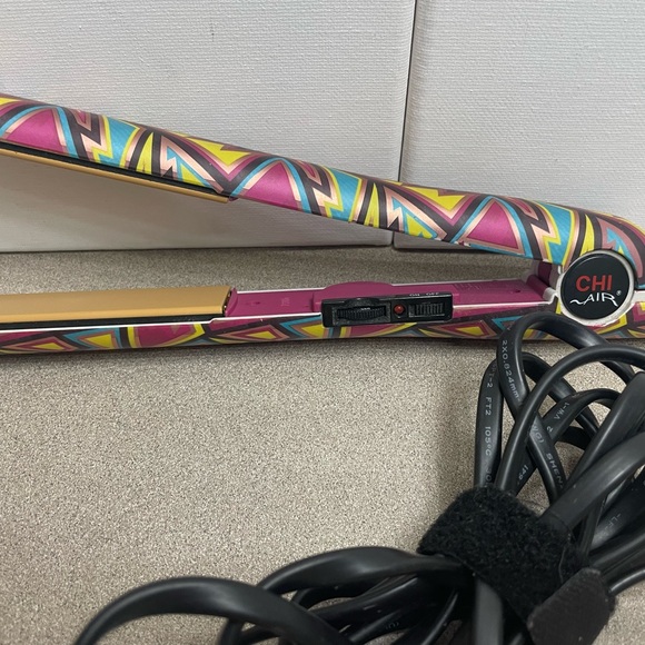CHI Air Flat Iron Adjustable Temperature Control Decorative Design Pink Teal - Picture 4 of 9